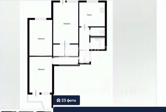 Продажа 3-комн квартиры на вторичном рынке улица Авиаторов, 6