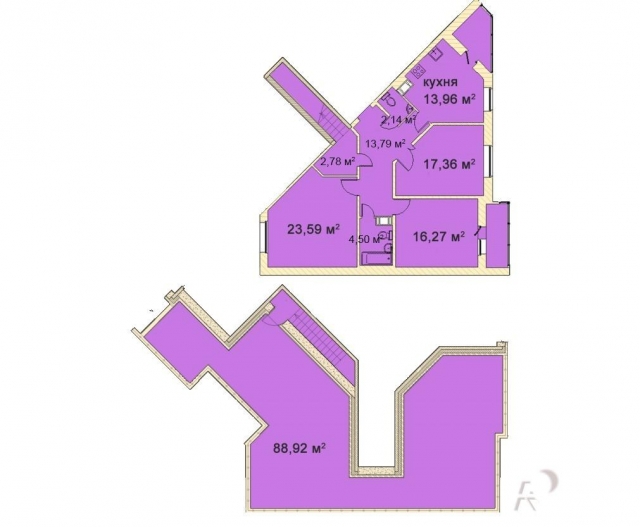 Планировка ЖК Медный Всадник,  м2