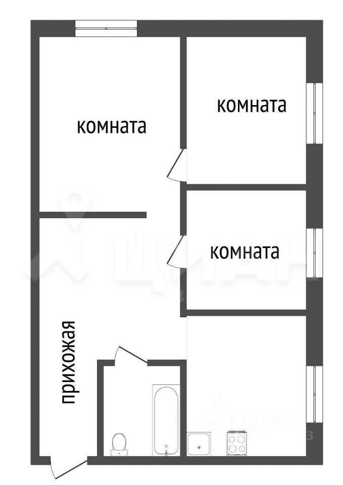 Продажа 3-комн квартиры на вторичном рынке Щелково, Полевая улица, 6а