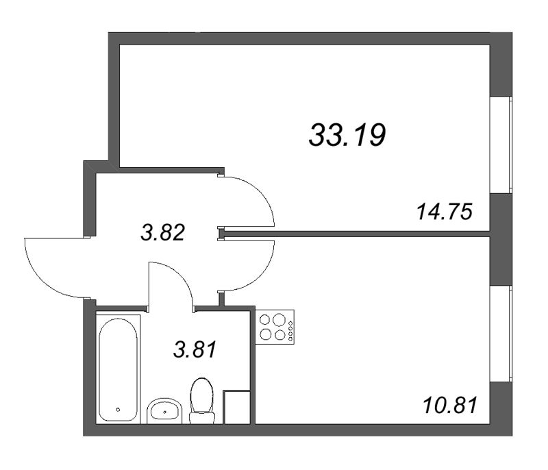 Продажа 1-комн квартиры в новостройке Санкт-Петербург г., Тамбасова ул.,  к. 2.1