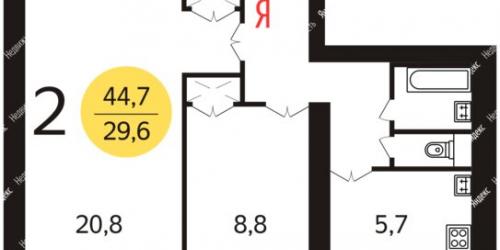 2-комн квартира Якиманка Б. ул,  д. 54