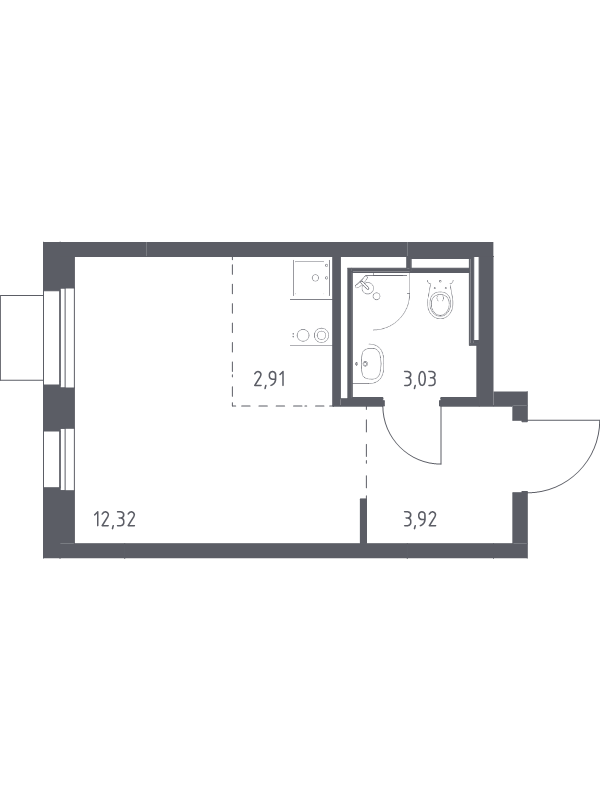 Продажа студии Ям с, Новая ул,  к. 10.2