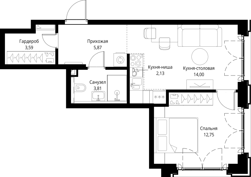 Продажа 1-комн квартиры в новостройке Москва г.,  Волоколамское ш.,  к. Cliff 4