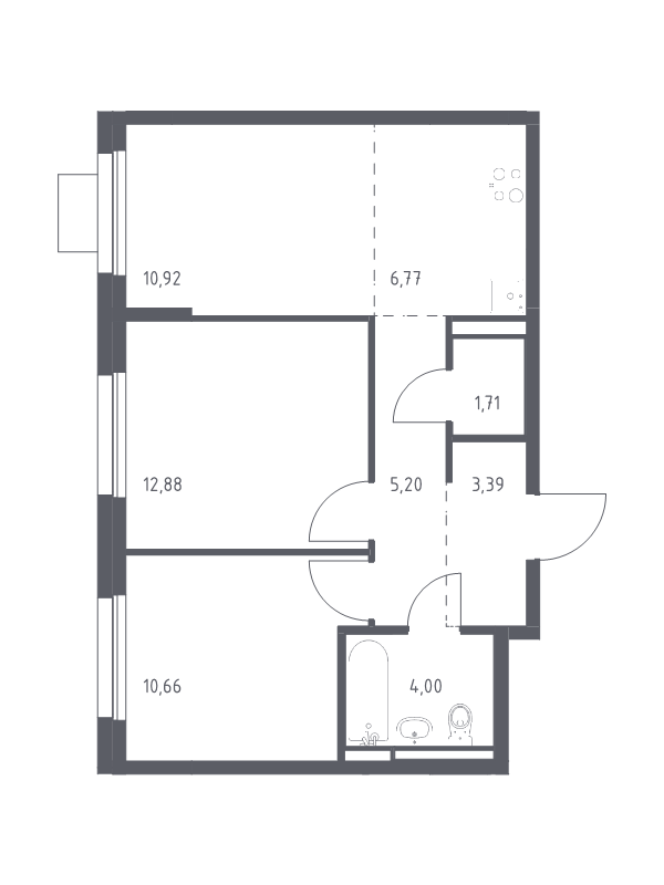 Продажа 2-комн квартиры в новостройке Ям с, Новая ул,  к. 10.2