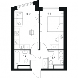 Продажа 1-комн квартиры в новостройке Москва г., Ярцевская ул., к. 1 Продажа 1-комн квартиры в новостройке Москва г., Ярцевская ул., к. 1