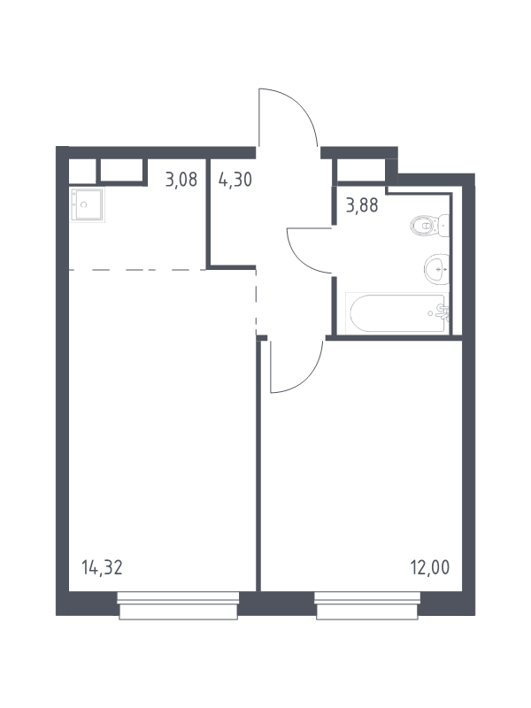 Продажа 1-комн квартиры в новостройке Мурино п., Ручьёвский пр-кт,  к. 1.3