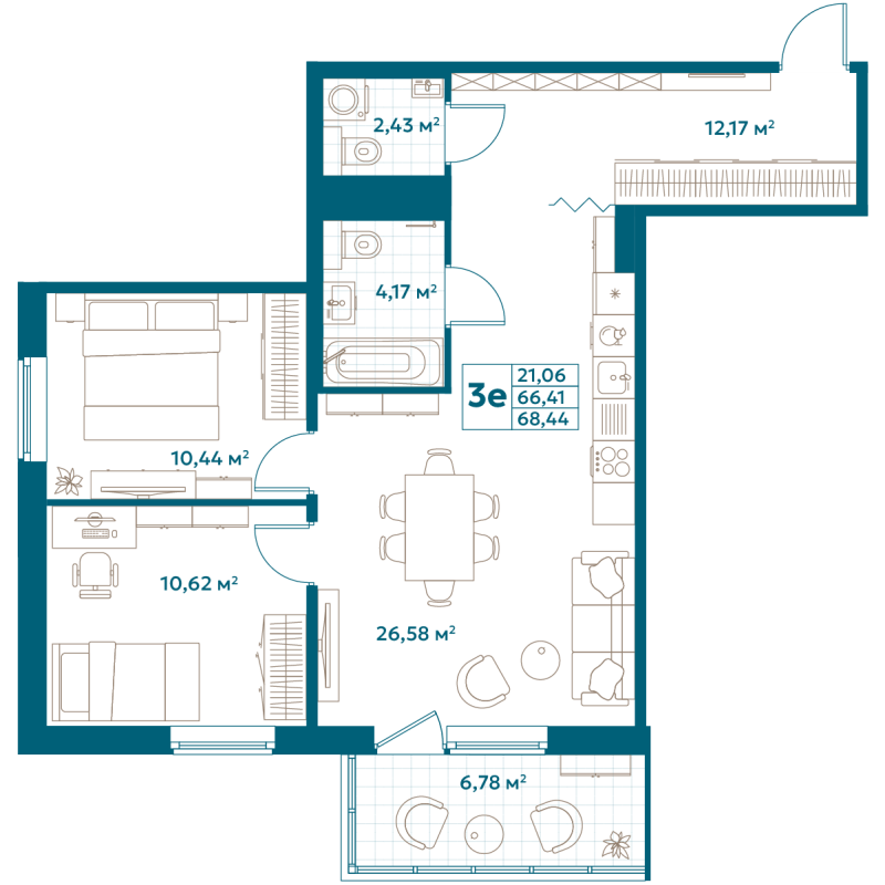 Продажа 2-комн квартиры в новостройке Москва г., Новоостаповская ул.,  к. Flow