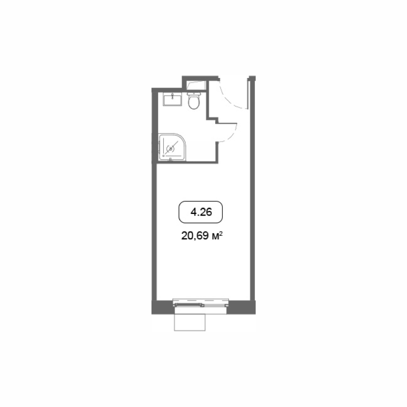 Продажа студии Москва г., Ленинский пр-кт,  к. 4