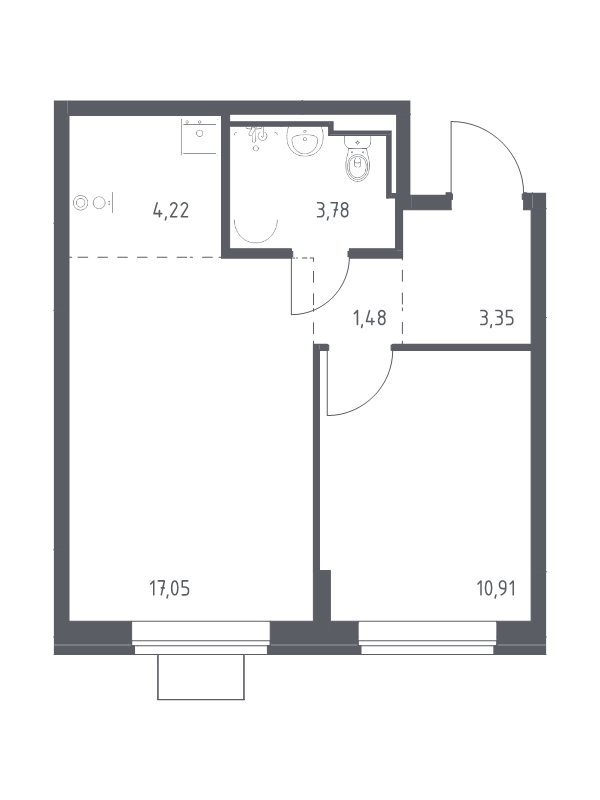 Продажа 1-комн квартиры в новостройке Богданиха д., Красная Слобода ул.,  к. 7.1