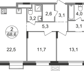 Продать Квартиры в новостройке Заречье п., Каштановая ул.   2.1