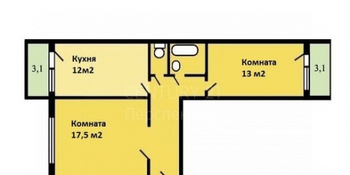 2-комн квартира улица Маршала Баграмяна,  д. 4