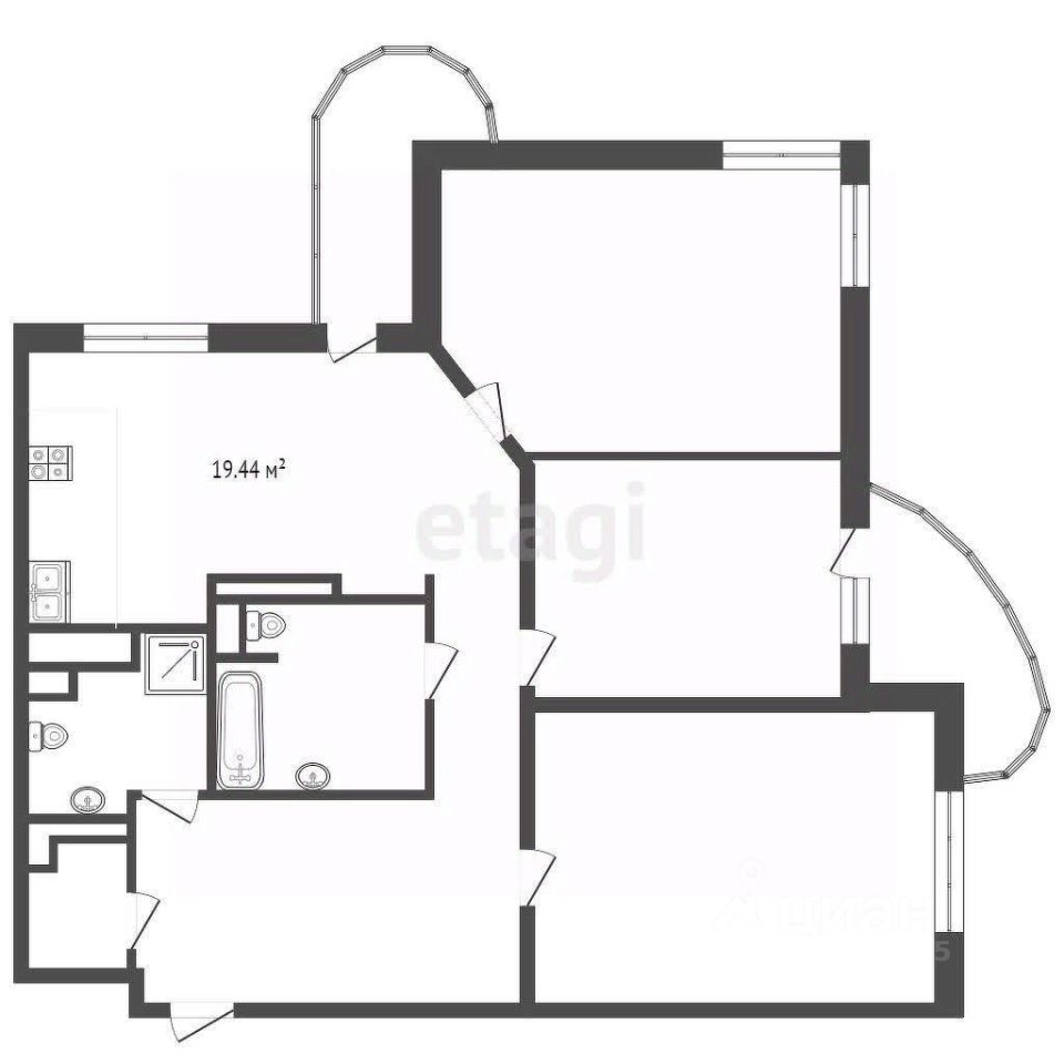 Продажа 3-комн квартиры на вторичном рынке Химки, Молодежная улица, 36А