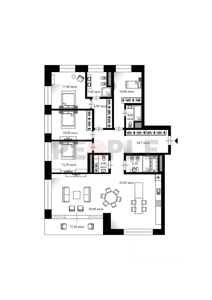 Продажа 5-комн квартиры на вторичном рынке 2-й Мосфильмовский переулок, 5