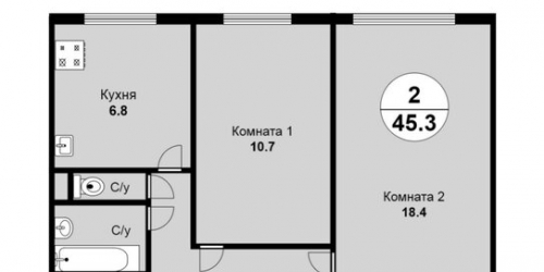 2-комн квартира Рублевское ш,  д. 3