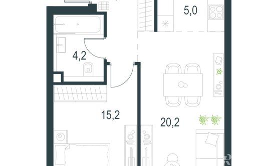 Продажа 2-комн квартиры на вторичном рынке Озёрная улица,  д. к3