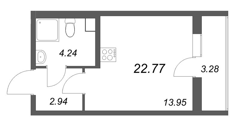 Продажа студии Санкт-Петербург г., Тамбасова ул.,  к. 2.1