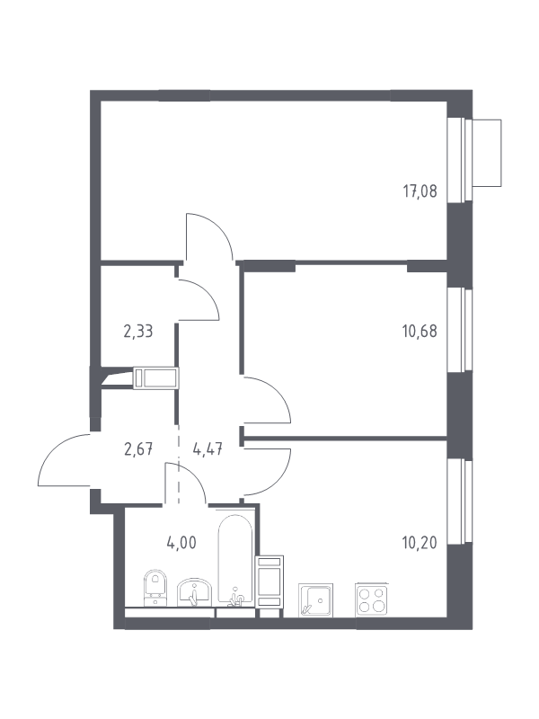 Продажа 2-комн квартиры в новостройке Юрлово д., Пятницкая ул.,  к. 2.1