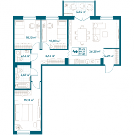 Продажа 3-комн квартиры в новостройке Москва г., Новоостаповская ул.,  к. Flow