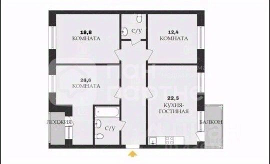Продажа 3-комн квартиры на вторичном рынке проспект Тореза, 36К2