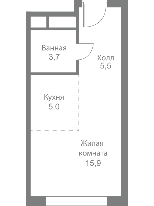 Продажа студии Москва г., Сколковское ш.,  к. 4