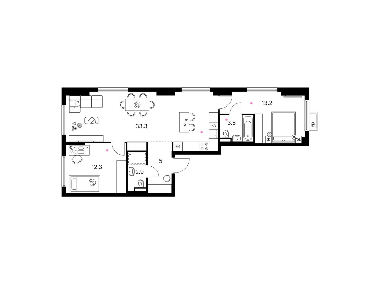 Продажа 2-комн квартиры в новостройке Котельники, Белая Дача парк, корп. 16.1