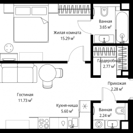 Продажа 1-комн квартиры в новостройке Москва г., Верейская ул., к. 3 Продажа 1-комн квартиры в новостройке Москва г., Верейская ул., к. 3