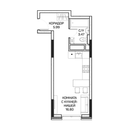 Продажа 1-комн квартиры в новостройке Москва г., Корнейчука ул.,  к. 1