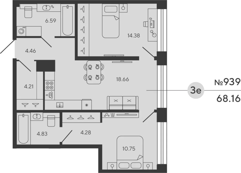 Продажа 2-комн квартиры в новостройке Санкт-Петербург г., Головнина б-р,  к. WOLFRAM