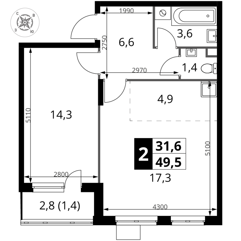 Продажа 1-комн квартиры в новостройке Сапроново д., Калиновая ул.,  к. 5