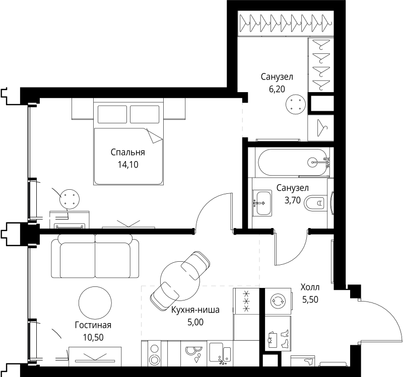Продажа 1-комн квартиры в новостройке Москва г., Верейская ул.,  к. SET.1.2