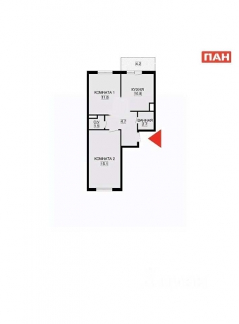 Планировка ЖК Алгоритм, 28.2 м2