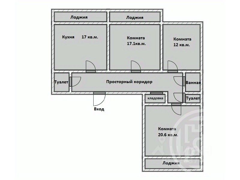 Продажа 3-комн квартиры на вторичном рынке пос. Шушары, Московское шоссе, 246