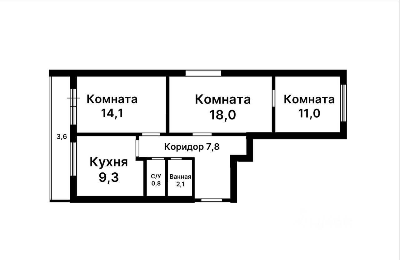 Аренда 3-комн квартиры на вторичном рынке Студеный проезд, 15
