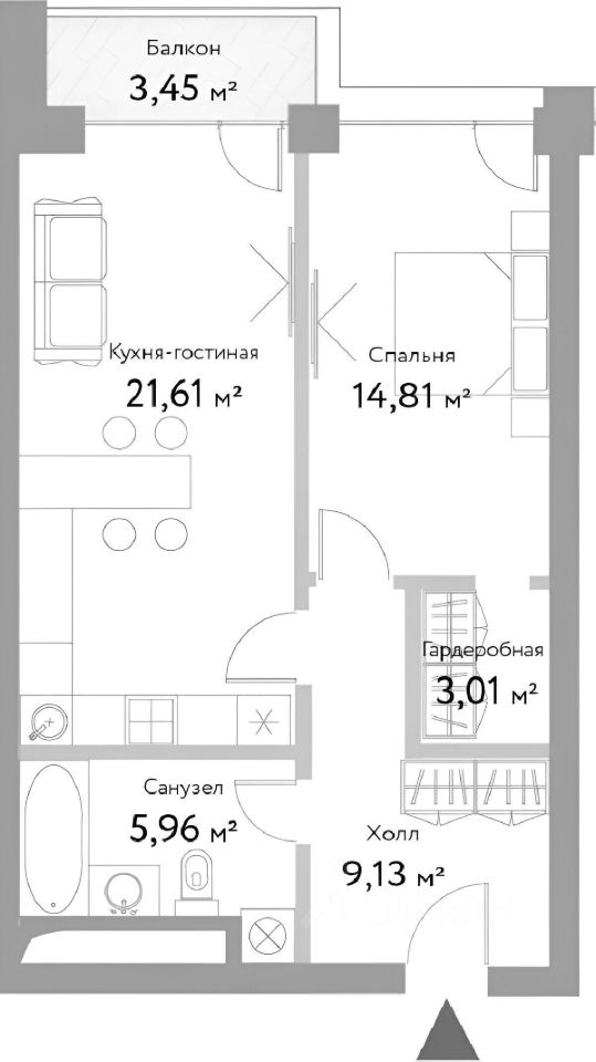 Продажа 2-комн квартиры на вторичном рынке проспект Мира, 95