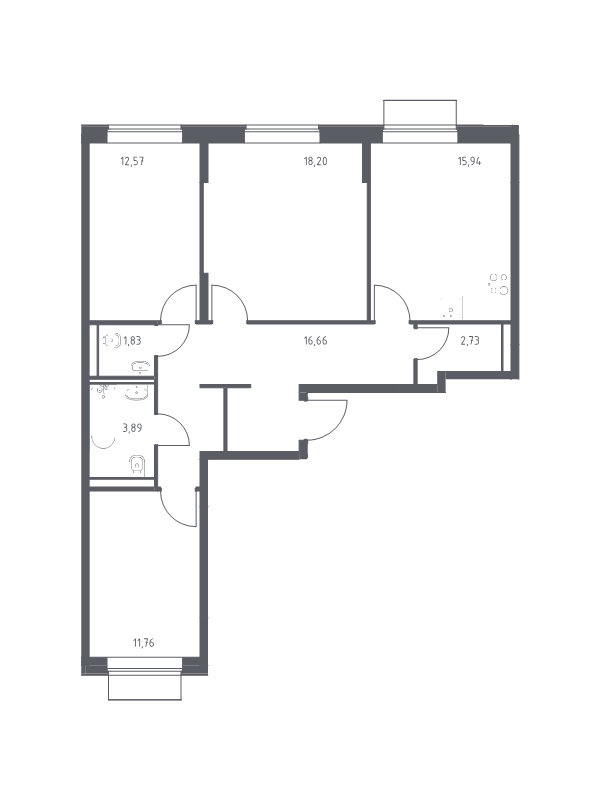 Продажа 3-комн квартиры в новостройке Москва г., Донецкая ул.,  к. 2