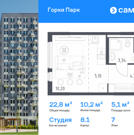 Продажа студии деревня Коробово, ЖК Горки Парк, 8.1 Продажа студии деревня Коробово, ЖК Горки Парк, 8.1