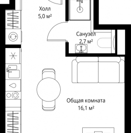 Продажа студии Москва г., Верейская ул.,  к. 1.3