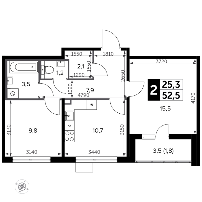 Продажа 2-комн квартиры в новостройке Битца п., Варшавское ш.,  к. 11