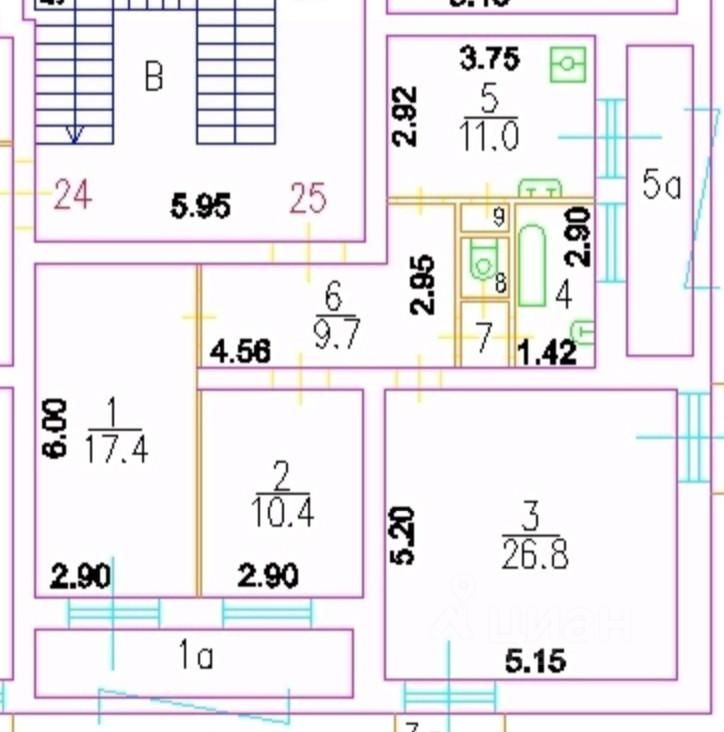 Продажа комнаты улица 1-я Машиностроения, 4К1
