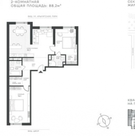 Продажа 2-комн квартиры в новостройке Крылатская ул,  д. 33 к2