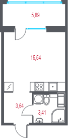 Продажа студии Пушкин г., 1-я линия, территория Лесное,  к. 1.2