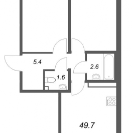 Продажа 2-комн квартиры в новостройке Ковалево п., Поперечная ул.,  к. 4