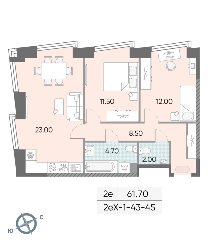Продажа 2-комн квартиры в новостройке Москва г., Обручева ул.,  к. 2