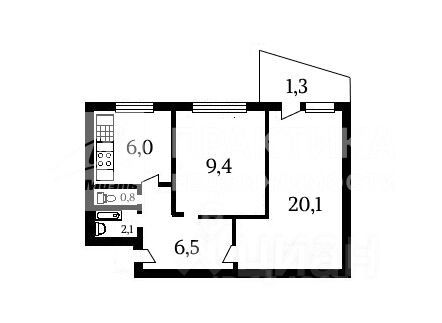 Продажа 2-комн квартиры на вторичном рынке улица Академика Скрябина, 28К2