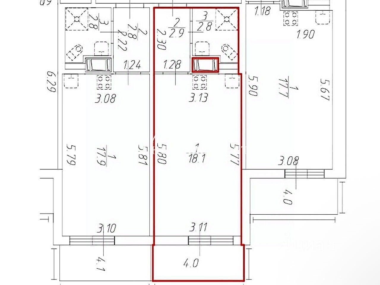 Продажа студии дорога Торфяная, 17к4