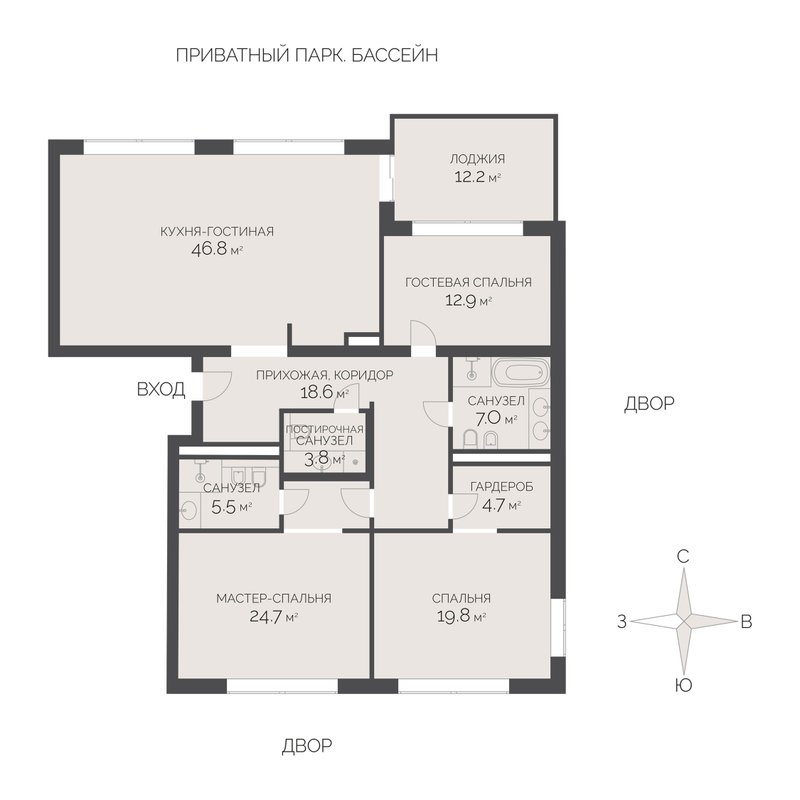 Продажа 3-комн квартиры в новостройке Рогозинино д., Луговая ул.,  к. 7