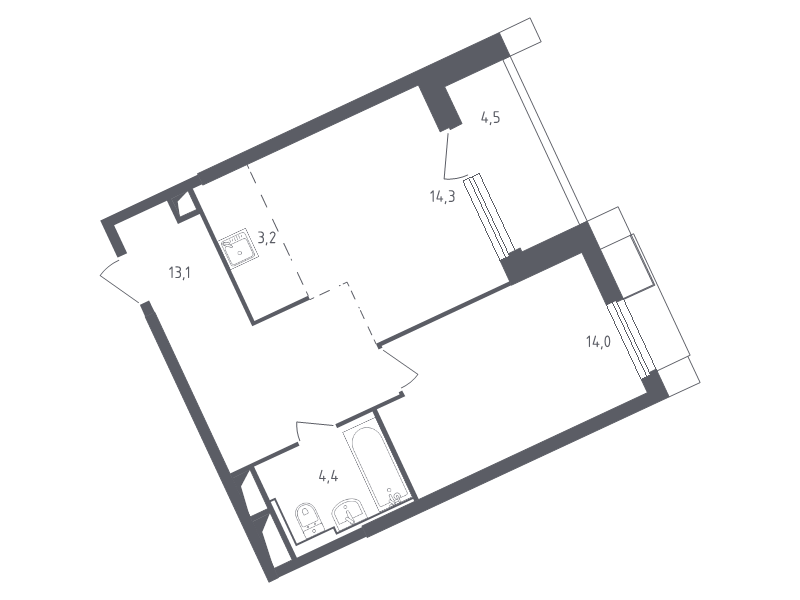 Продажа 1-комн квартиры в новостройке Раздоры д., Мякининское ш.,  к. 19