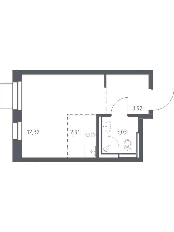 Продажа студии Ям с., Новая ул.,  к. 10.2