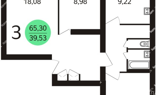 Продажа 3-комн квартиры на вторичном рынке ул Полбина,  д. 2,  к. 1