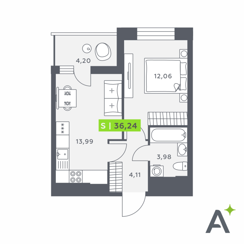 Продажа 1-комн квартиры в новостройке Янино-1 д., Заводская ул.,  к. 1